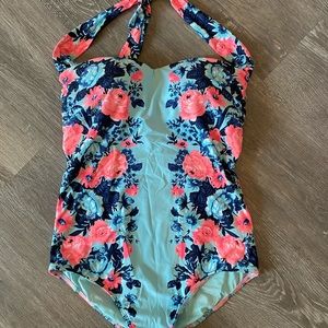 One piece floral swimsuit